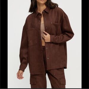 Kuwalla T micro suede track suit chocolate brown size medium BNWT